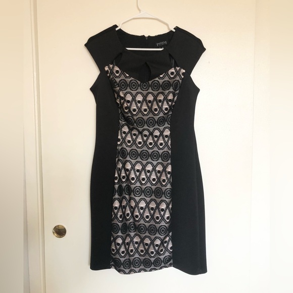 Enfocus Studio Dresses & Skirts - Enfocus Studio Black and Cream Sheath Dress Women's Size 8